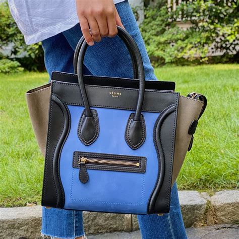 celine tricolor bag price|celine mini luggage price.